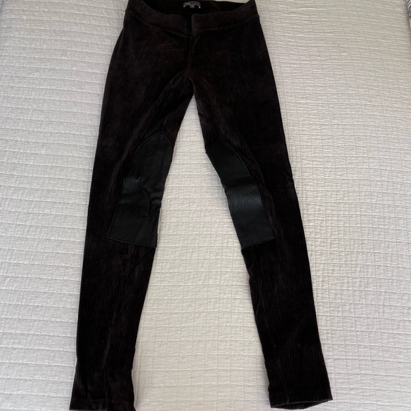 Vince brown corduroy riding pant w/leather patches - Picture 2 of 9